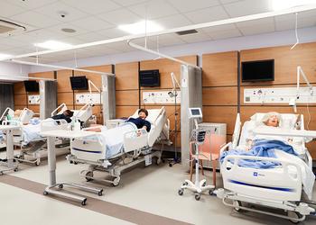 A view of a university health simulation ward