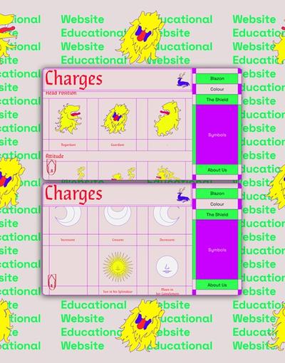 A graphic design project with different coloured squares, with the words 