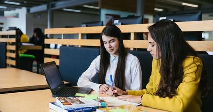 Students in the Sheppard library