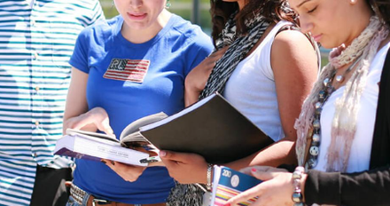 Students on open day tour