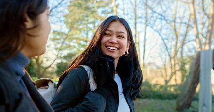 Female student on campus
