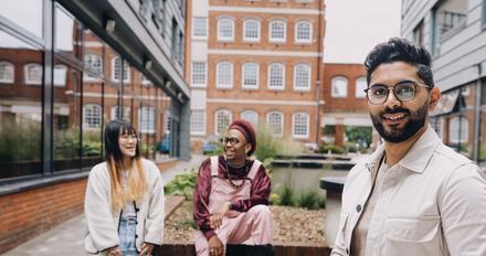 Students on Hendon campus