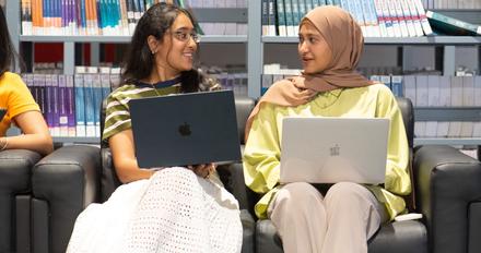 Students on a laptop