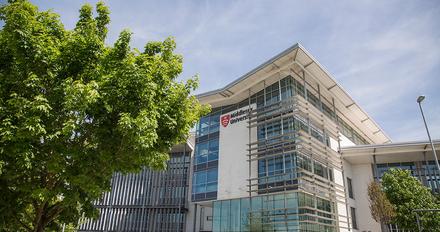The Sheppard library on a sunny day