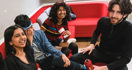 Group of students laughing