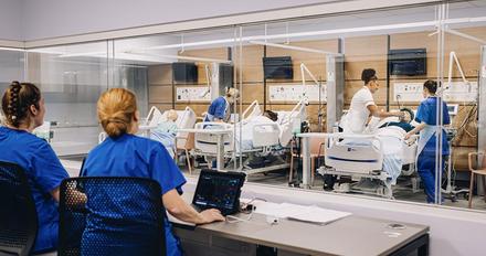 Nursing and Midwifery students at West Stand facility