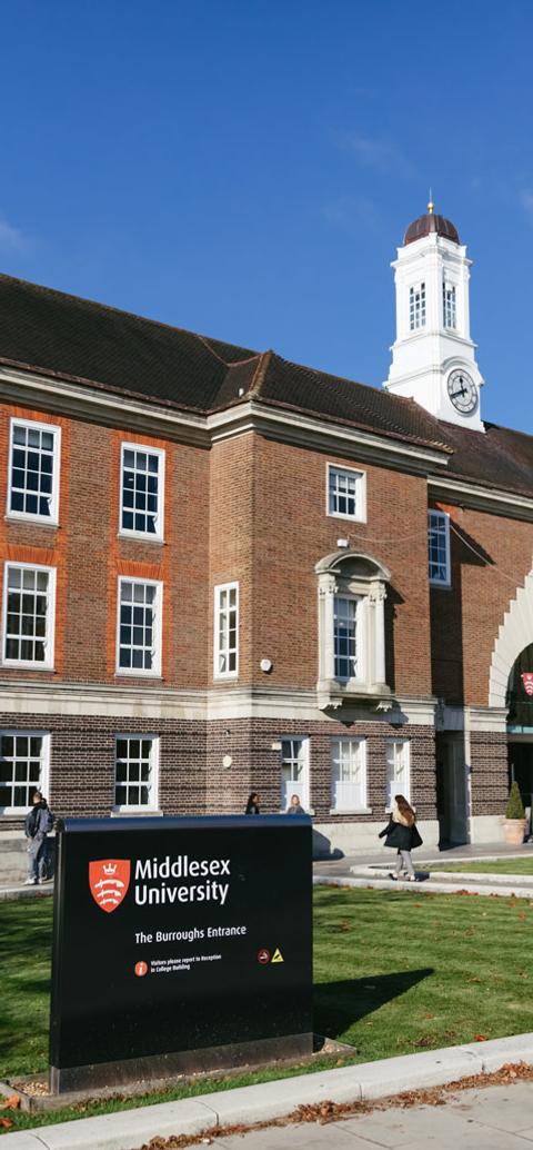 Left hand side view of Middlesex university building