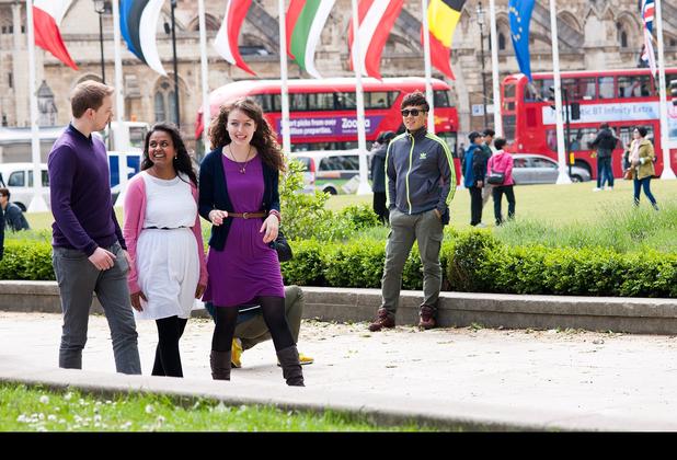 Students walking together