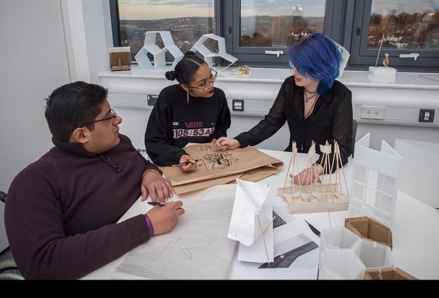 Students drawing