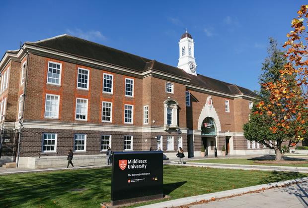 Left hand side view of Middlesex university building