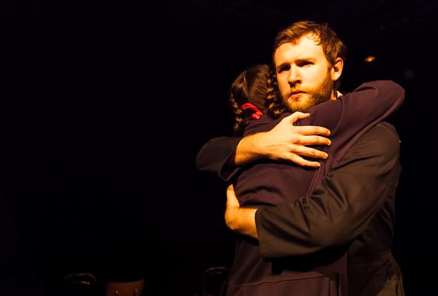 Drama students on stage