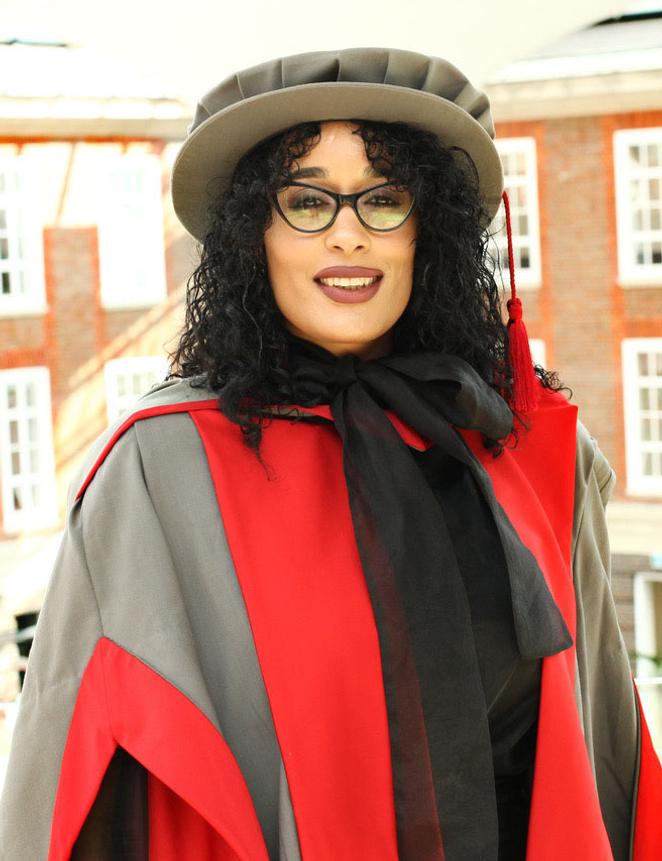 Honorary graduate, Roxy Murray at Middlesex University Graduation 2025