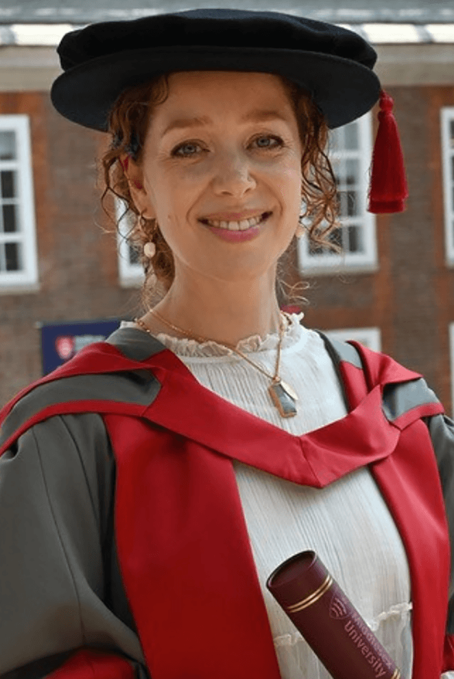 Jahnavi Harrison at graduation 2026