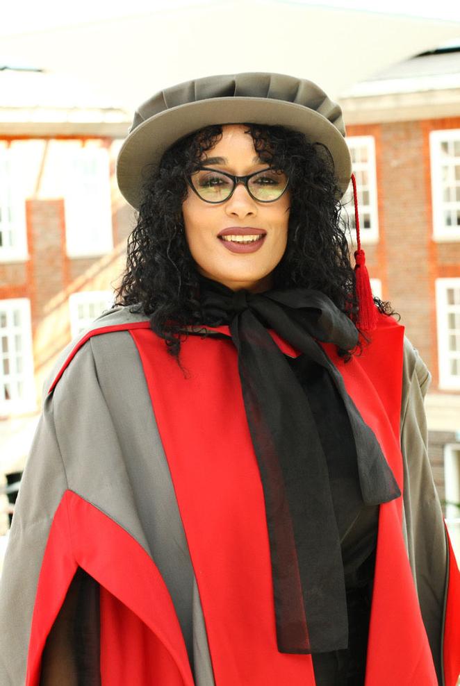 Honorary graduate, Roxy Murray at Middlesex University Graduation 2025