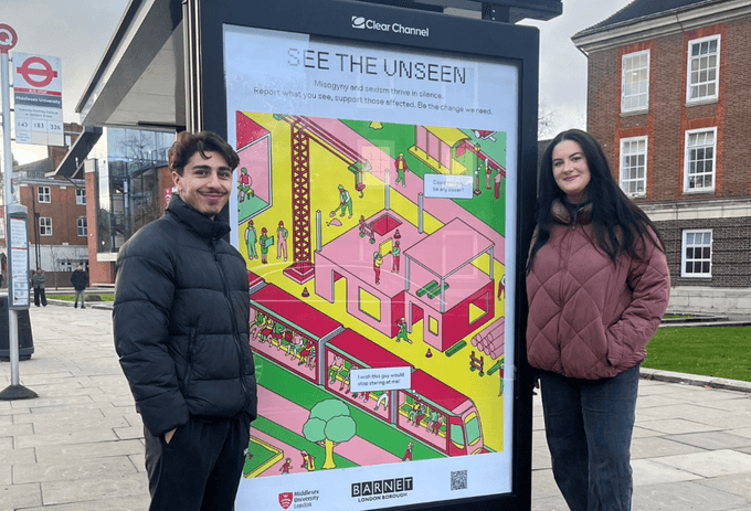Students at bus stop