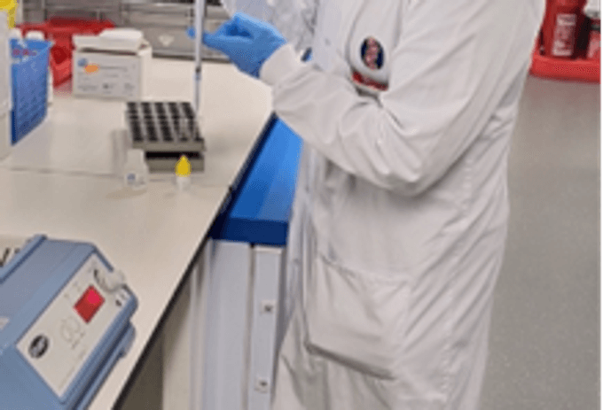 Muhammad Kabir in the science lab