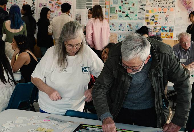 Local residents taking part in brainstorming session.