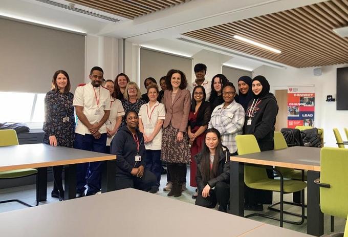 Chipping Barnet MP Theresa Villiers with Mdx Nursing group