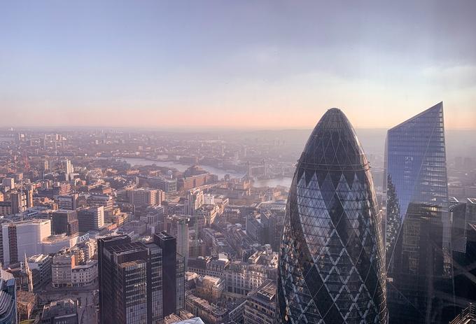 A picture of London skyscrapers