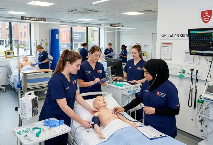 Students at Middlesex studying Child nursing