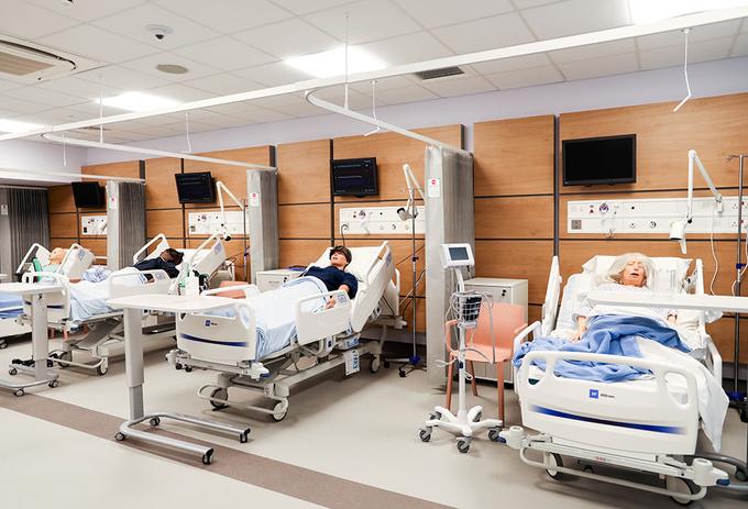 A view of a university health simulation ward