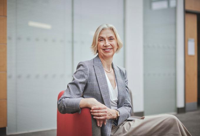 Vice-Chancellor Shân Wareing in a relaxed pose