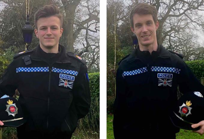 Two law enforcement officers standing side by side