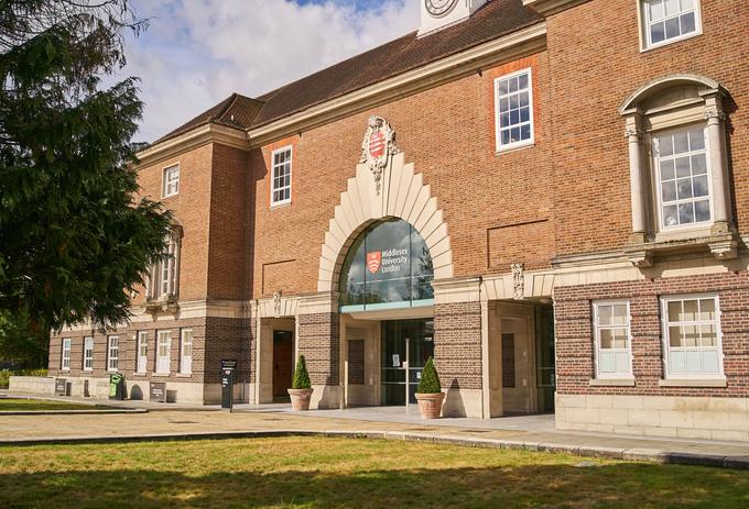 exterior of the quad at middlesex university campus hendon