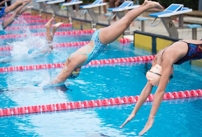 Women in pool