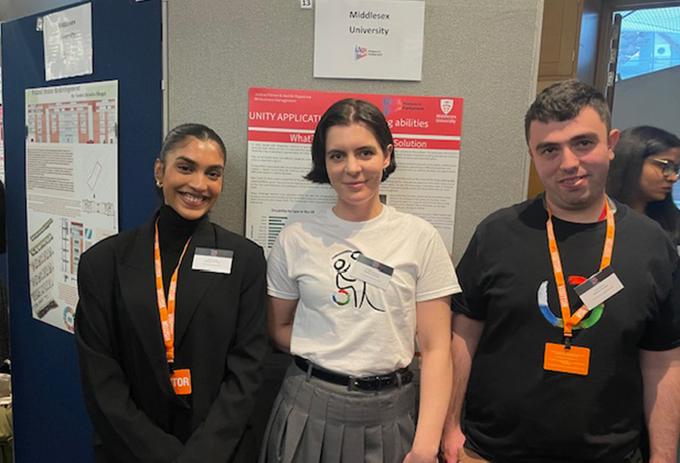 Students at Posters in Parliament event