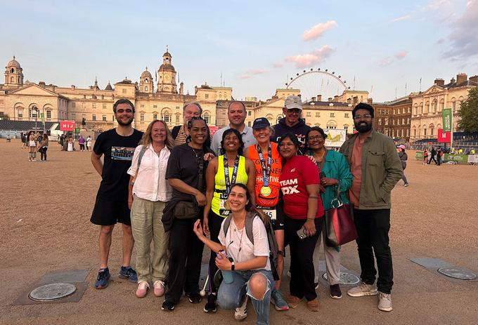 Deepika Nallathambi and friends after marathon