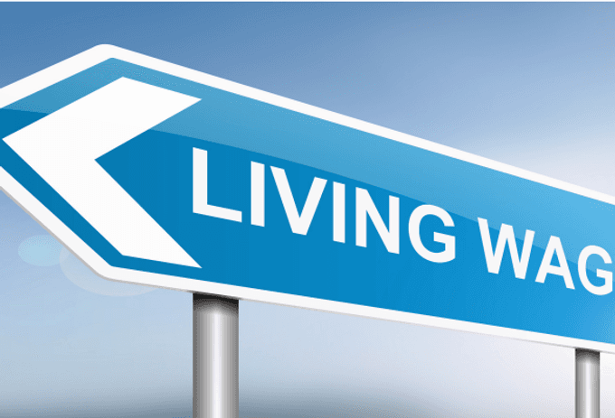 Living Wage sign