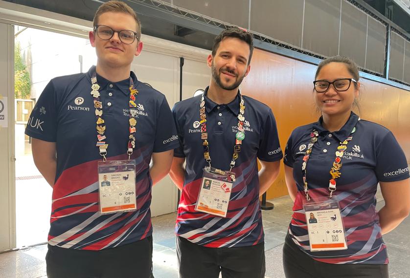 Marcin, Mikhaela and Simonas at WorldSkills Lyon