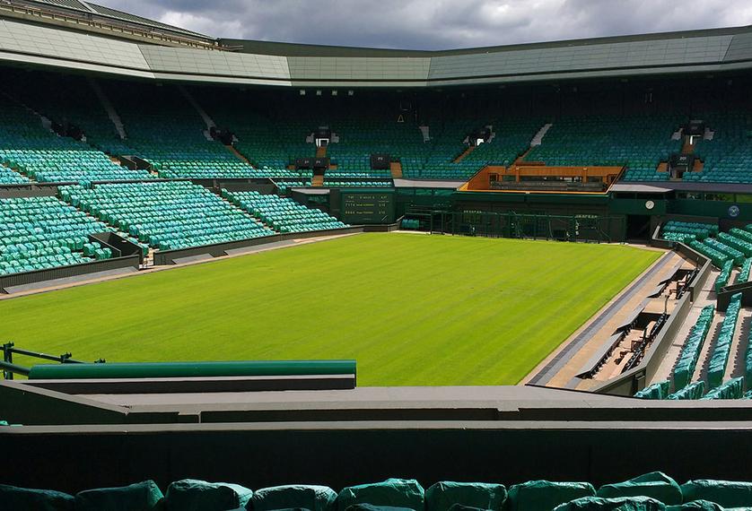 A view of centre court at Wimbledon