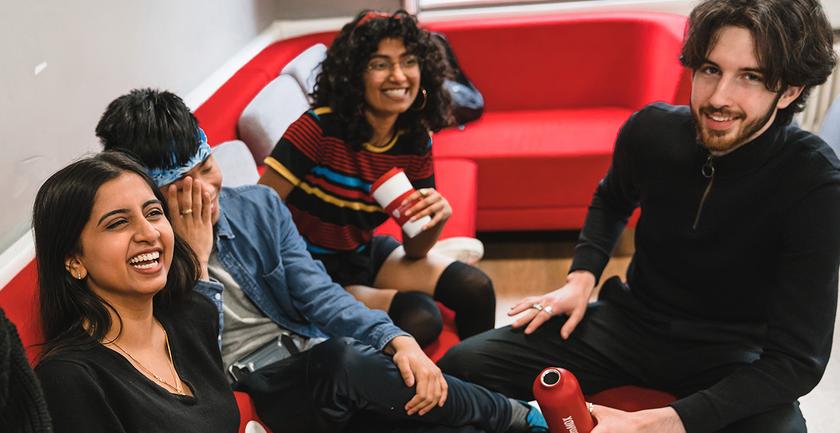 Group of students laughing