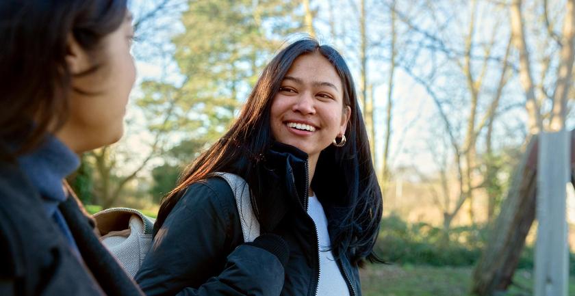 Female student on campus