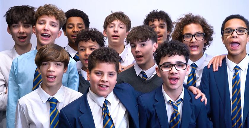Group of school boys