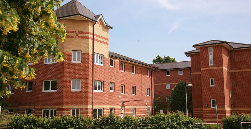 Red brick building on sunny day