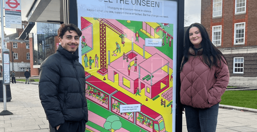 Students at bus stop