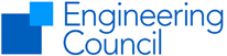 The engineering council logo which includes dark and light blue square logo