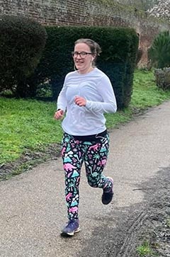 Dr Amy Pritchard Running.
