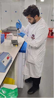 Muhammad Kabir in the science lab