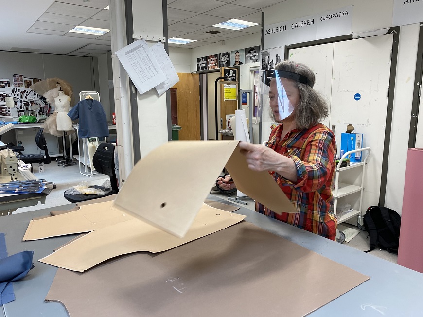 MDX staff producing essential gowns and scrubs for frontline NHS staff.