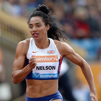 Ashleigh racing during the olympics