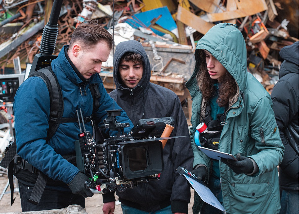 Film shooting in a scrapyard
