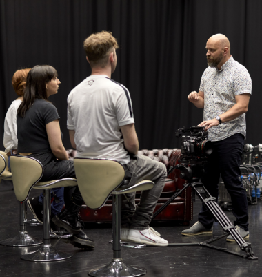 Dan S with students