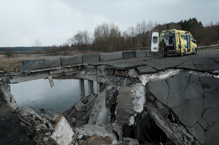 A picture of Ukraine War aftermath