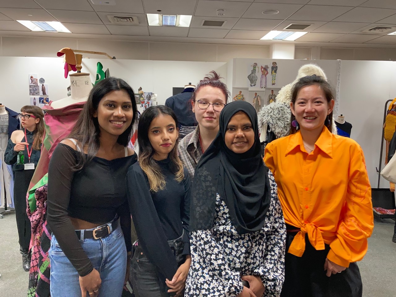 Fashion textiles students at the radical creativity event