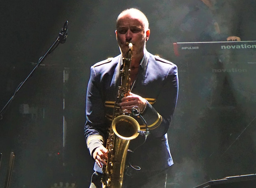 Rob townsend performs with steve hackett band