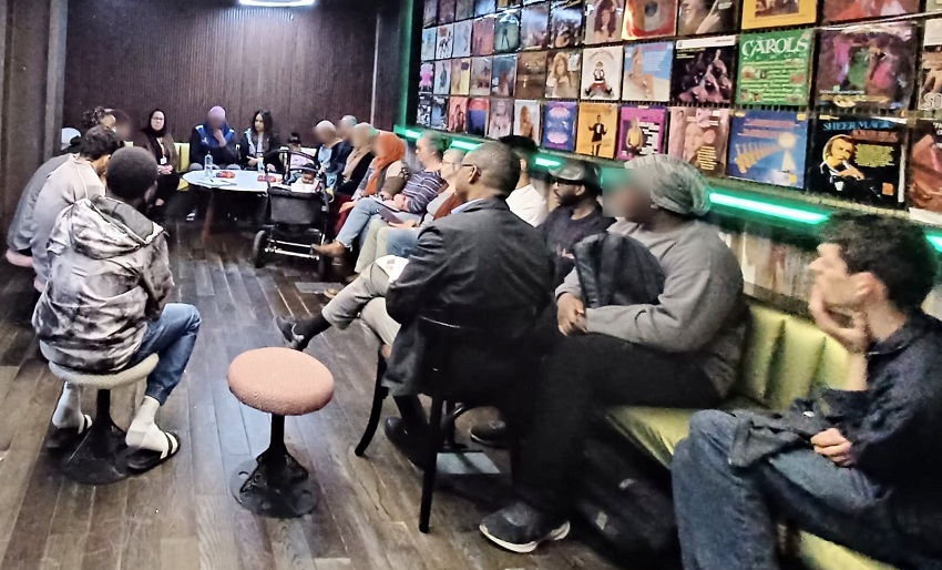 One of the meetings with Asylum seekers